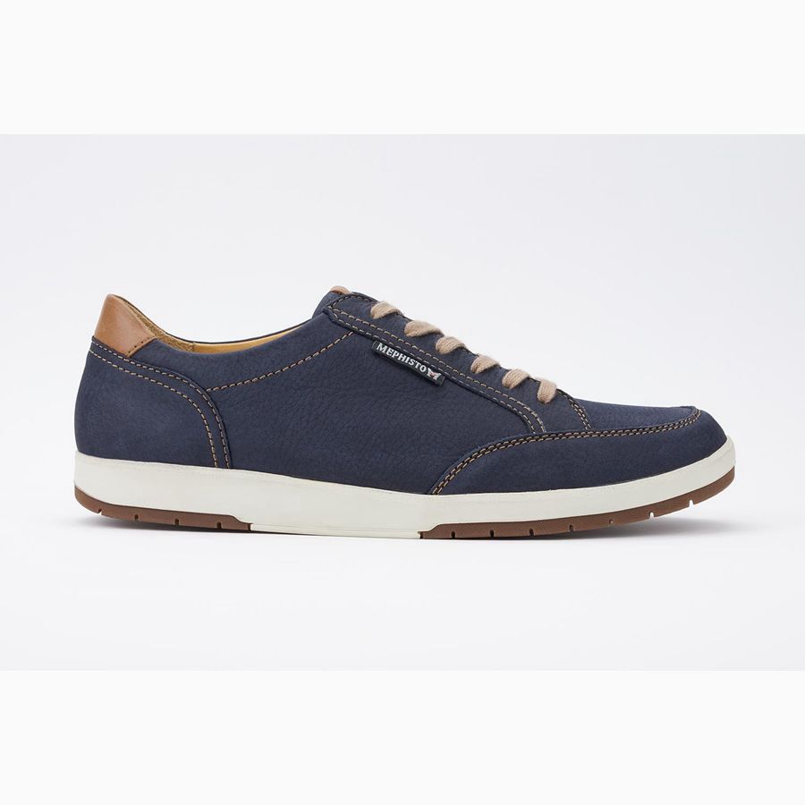 Mephisto LUDO Nubuck Férfi Oxford Cipő - Sötétkék, HU-99423